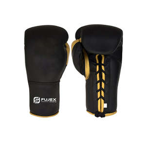 ถุงมือชกมวยหนังวัวทำเองได้สายรัดข้อมือปรับได้สำหรับการแข่งขัน - Product Image 6