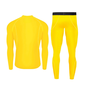 Collants d'entraînement de sport de compression à taille élastique avec logo personnalisé sur toute la longueur avec chemise à manches longues ensemble de leggings sublimés - Product Image 2