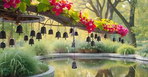 Kutch Decorative Iron Wind Chimes 4 Bells Novelty Home Balcony Sound Living Room Garden Hanging Bells Creative Home <b>Decoration</b> - Product Image 2