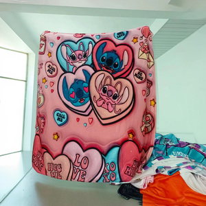 <span class=keywords><strong>Manta</strong></span> <span class=keywords><strong>de</strong></span> microfibra <span class=keywords><strong>de</strong></span> felpa con estampado floral personalizado al por mayor, cálida, para viajes, para usar con aire acondicionado. - Product Image 5