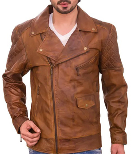 Pakistan High Quality Premium Lambskin Men's Brown Leather Bomber <b>Jacket</b> Winter Season <b>Sheep</b> <b>Skin</b> Material Manufactured Pakistan - Product Image 4