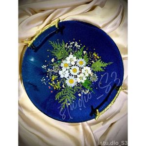 New Premium Hand-crafted Design Resin Serving <b>Tray</b> for Flat Restaurants & Hotels <b>Dinner</b> Servings - Product Image 1