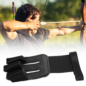 Ensemble de gants de tir à l'arc traditionnels en cuir de vache, protège-mains pour la pratique du tir à l'arc et les sports de plein air - Product Image 5
