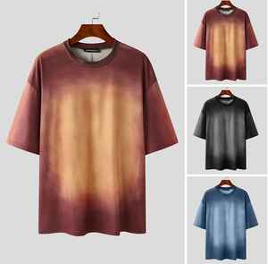 เสื้อยืดแขนสั้นวินเทจผ้าฝ้ายออร์แกนิค 100% สำหรับผู้ชายและผู้หญิง เนื้อผ้าถักน้ำหนักเบา สวมใส่สบาย ทรงหลวม ล้างสีแบบแอซิด ระบายอากาศได้ดี - Product Image 2