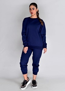 2025ใหม่ชุดวอร์ม2ชิ้นของผู้หญิงเสื้อฮู้ดกันหนาวประดับพลอยเทียมปักลายฤดูหนาวชุดวอร์มผ้าฝ้าย100% - Product Image 3