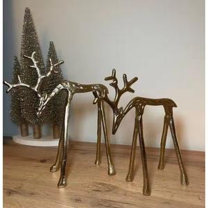 Renne debout en métal fait à la main moderne classique décoration de Noël Sculpture de table pour un usage domestique - Product Image 1