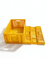 Caisse pliable en plastique de qualité alimentaire, empilable et pliable, bac de rangement