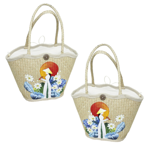 Bolso de Mano Artesanal de Seagrass Natural Premium, Bolso Tote para Mujer con Forro de Tela de Algodón, Estilo Picnic, Modelo PHU HAO de Vietnam - Product Image 1