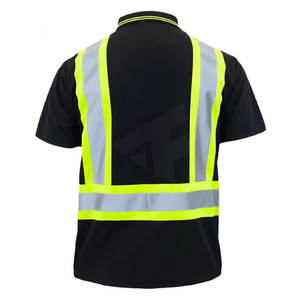 Vente en gros de polo à manches courtes haute visibilité avec logo personnalisé vêtements de sécurité respirants pour la construction et le travail - Product Image 3