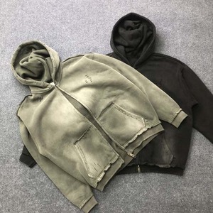 Fabricant de sweat à capuche de haute qualité personnalisé violet dégradé épaules tombantes sweats à capuche surdimensionnés en détresse délavés à l'acide sweat à capuche - Product Image 4