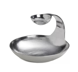 Metal <b>Chip</b> And Dip Dish Serving Platter Serveware With Sauce Bowl Snack <b>Tray</b> Dish Centerpieces Table Decoration - Product Image 5