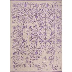 Tapis en laine et soie noué à la main style Océanique, motif floral rectangulaire, pour la maison, le salon, le couloir, décoration puzzle - Product Image 1