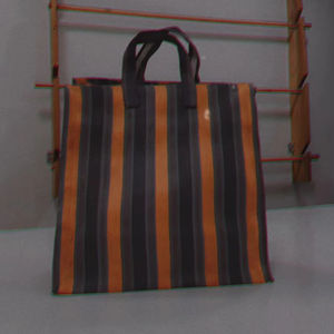 Bolsas de cosméticos de playa recicladas con telar manual personalizado ecológico estuches de compras a rayas de plástico tejido a la moda con cremallera reutilizable - Product Image 2