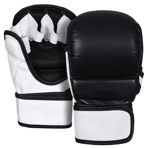 Guantes MMA de boxeo de cuero de diseño de la mejor calidad Guantes MMA de cuero genuino con diseño de logotipo profesional - Product Image 1