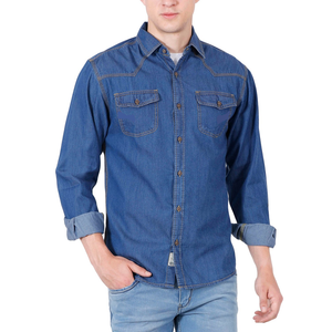 100% Cotton Hot Sale New Designs <b>Smart</b> <b>Casual</b> Bangladesh Manufacturer Custom <b>Men</b> Denim Jeans Shirt 2022 Top Selling - Product Image 5