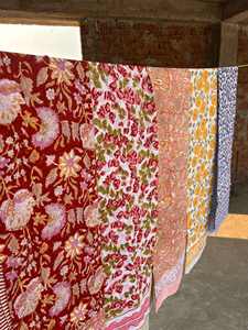 Sarongs en coton colorés, sarong de plage bohème, sarong imprimé à la main, écharpe d'été en coton, couverture hippie - Product Image 3