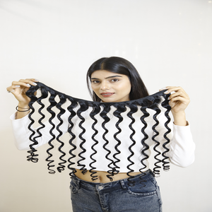 Perruque brute indienne et trame nouée à la main Extensions de cheveux humains à double cuticule alignée pour l'exportateur de trame Genius - Product Image 1