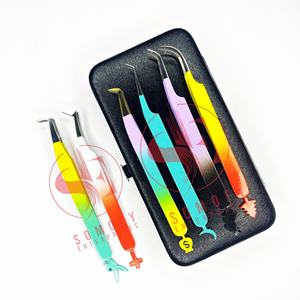 Pinzas para Pestañas de Acero Inoxidable Personalizables Somofy Enterprises, Punta Lisa de 10 mm, Duraderas, Precisas, con Agarre Fuerte, Nueva Parte Inferior - Product Image 4