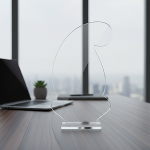 Trophée en acrylique spirale personnalisé de prestige, durable, poli et gravé pour récompenses d'entreprise, reconnaissance des employés, fournisseur en gros - Product Image 6