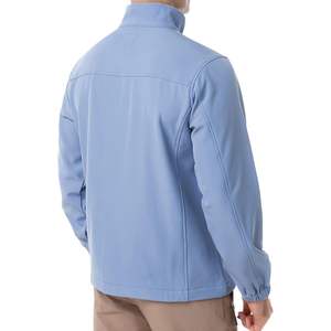 Diseño de logotipo personalizado cuello alto cremallera completa chaqueta Softshell impermeable resistente al viento chaquetas térmicas para exteriores - Product Image 2