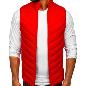 Chaleco acolchado informal de invierno sin mangas brillante para hombre, chaqueta con logotipo personalizado, impermeable, transpirable, ecológico, de secado rápido - Product Image 1