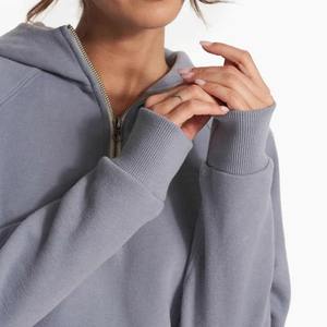 2025 Women's Autumn Winter Sports Hoodie Casual Loose Fit <b>Zipper</b> <b>Sweatshirt</b> Hot Hooded Collar for Running Fitness Knitted Front - Product Image 4
