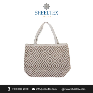 Sacs de plage en coton faits à la main avec deux sangles Nouvel arrivage d'Inde à la mode Sacs à main en coton faits à la main - Product Image 2