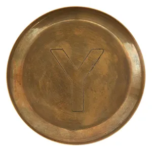 Posavasos Redondo Clásico de Latón para Uso en Hogar, Hotel y Restaurante - Decoración Ecológica Resistente al Calor - Product Image 1