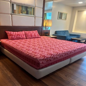 Inde usine directe bloc imprimé 100% coton draps pour les commandes en gros traditionnel bloc impression coton linge de lit en gros - Product Image 4