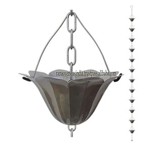 Cadena y adaptador de lluvia de hierro negro decorativo Uso de cadena de lluvia vintage de alta calidad para casa de jardín a precio mayorista - Product Image 4
