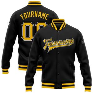 Vente en gros dans l'industrie directe, blouson décontracté pour l'hiver noir aqua-blanc à boutons-pression intégrale Varsity Letterman Jacket - Product Image 2