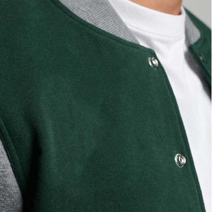 OEM personalizado invierno Vintage Escuela Universidad chaquetas de los hombres mangas de cuero de lana de béisbol Letterman Varsity chaqueta para los hombres - Product Image 4