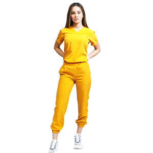 Ensembles de blouses médicales pour femmes en polyester/coton tissé, anti-plis, avec détection d'aiguilles et thermocollage sans couture, pour usage hospitalier - Product Image 1