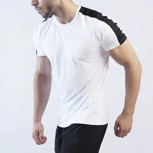 T-shirt imprimé personnalisé T-shirt pour hommes Col épais 100% coton T-shirts à col montant surdimensionné T-shirts pour hommes - Product Image 1