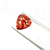 Lab tumbuh oranye merah Spessartine Garnet bentuk pir batu permata longgar sintetis 4x6mm sampai 10x20mm pembuatan perhiasan