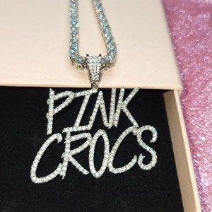 Collar de Moda con Colgante de Letra en Plata 925 Chapada en Oro con Diamantes de Moissanita VVS, Cadena Estilo Tenis para Mujer a Bajo Precio - Product Image 6