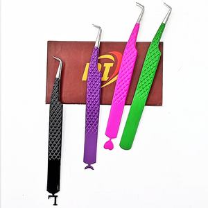 Pinzas de Fibra de Acero Inoxidable Personalizadas de Marca Privada para Extensión de Pestañas, Diseños Ecológicos CNC, Manicura de Pestañas Sostenible - Product Image 5