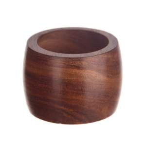 Rond de serviette en bois classique pour décoration de table à manger célébrations de vacances et rassemblements d'événements avec style - Product Image 2