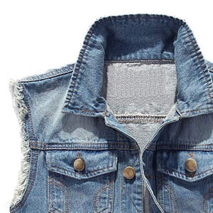 Chaleco vaquero de diseño clásico personalizado para adultos Chaleco vaquero de hombre con servicio OEM ODM para venta en línea - Product Image 4