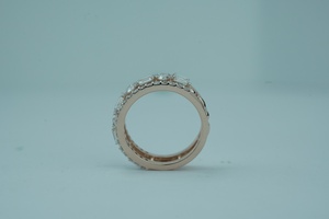 Anillo de diamante cultivado en laboratorio de lujo redondo y corte esmeralda VS1 claridad IGI SGL certificado Oro rosa oro plata proveedor mayorista - Product Image 5