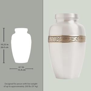 Urna de metal elegante y de calidad superior con un acabado pulido para recuerdos reflexivos - Product Image 4