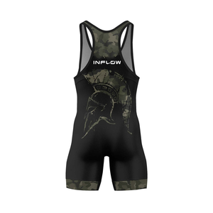 Wholesale Sportswear Bsci Best Quality Spandex/Polyester Adult Printed Anti-Bacterial Custom Logo Wrestling <b>Singlet</b> - Product Image 2