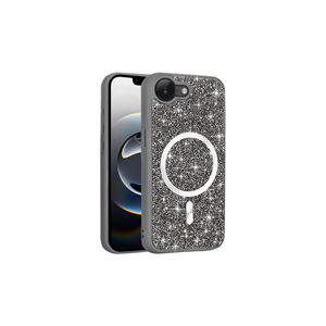 Coque en silicone MagSafe de luxe avec motif diamant pour iPhone 14 Plus et 13 Pro Max, motif mosaïque, anti-empreintes digitales, protection contre les chocs - Product Image 5