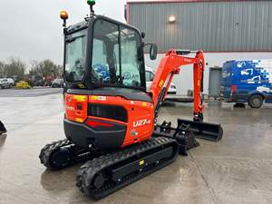 Mini-excavatrice Kubota U27 d'origine japonaise, petite excavatrice sur chenilles à vendre, prix très bas, livraison depuis l'Autriche, moteur EPA - Product Image 4