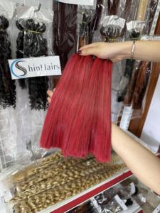 Extensions de cheveux humains vierges Remy lisses et brillants Super Double Drawn Toutes les couleurs, les longueurs, les faisceaux de cheveux de trame de couleur claire Stock - Product Image 6