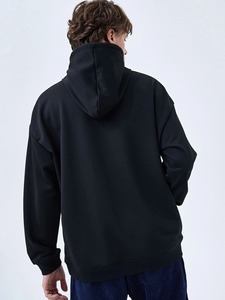 Sweat à capuche personnalisé surdimensionné pour homme en molleton de coton, en tissu éponge thermique épais, à épaules tombantes, vierge, à enfiler - Product Image 3