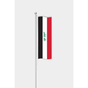 Customizable Outdoor Vertical Iraq <b>Flag</b> with Digital Printing Aluminum <b>Pole</b> Silk Polyester or Vinyl Material <b>for</b> Display - Product Image 1