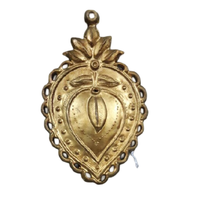 Coeur sacré en métal fini antique avec motif d'épée Milagros coeur sacré pour mur d'église cadeau et décor catholique décoratif