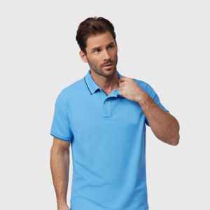 Logotipo personalizado 100% algodón liso Golf de alta calidad de manga corta para Polo tejido de punto patrón sólido hecho en Pakistán - Product Image 1