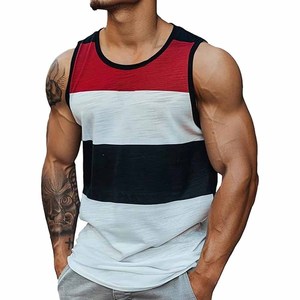 T-shirt sans manches pour homme avec logo graphique personnalisé d'été, t-shirt uni surdimensionné en coton lourd, débardeur décontracté - Product Image 5